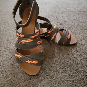 Bamboo Denisa Orange Sandals Size 6